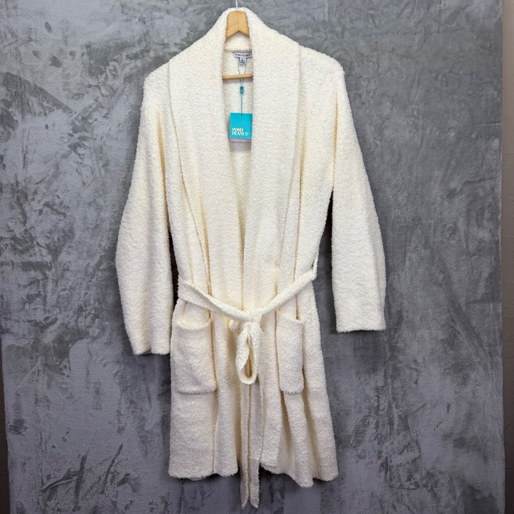 NWT Posh Peanut Women Plush Spa Robe Teddy Fleece Loungewear XL Bamboo Soft Girl - Picture 1 of 12